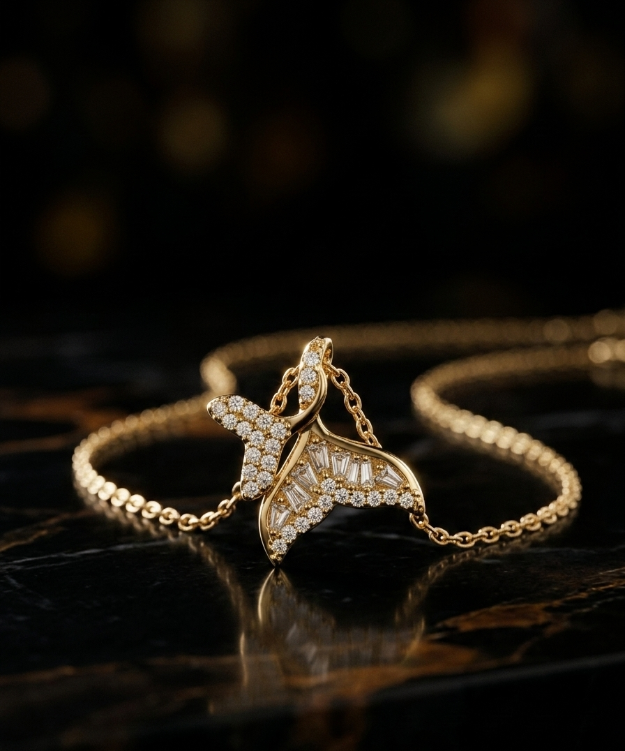 Celestia Wing Diamond Pendant Necklace