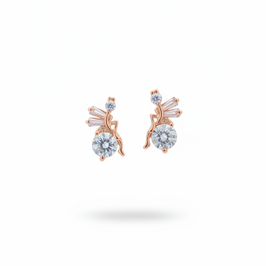 Rose Gold Radiance Drop Earrings