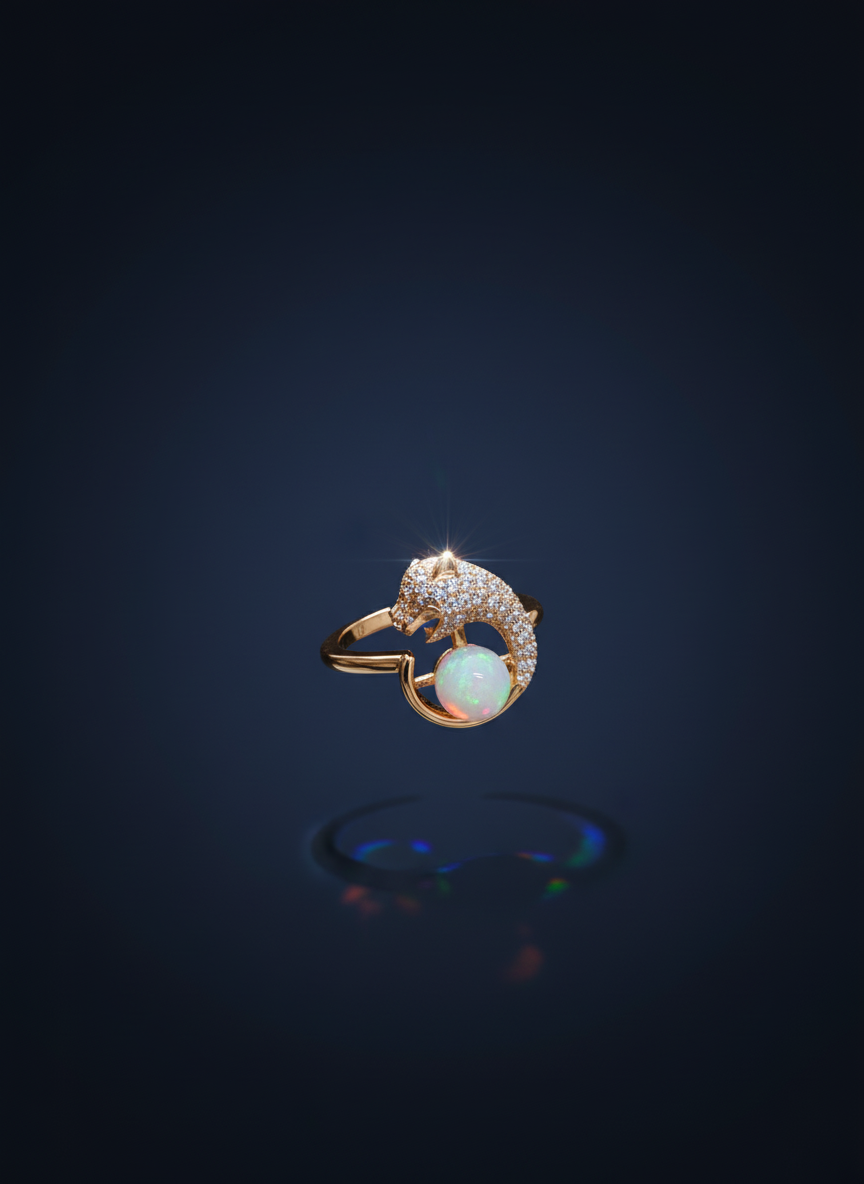 Celestial Panther Opal Ring