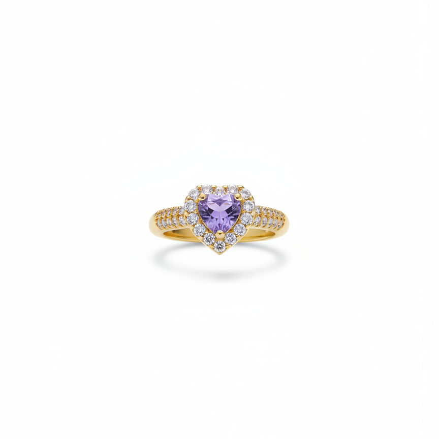 Amora Heart Halo Ring