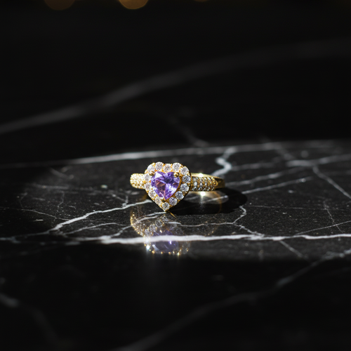 Amora Heart Halo Ring