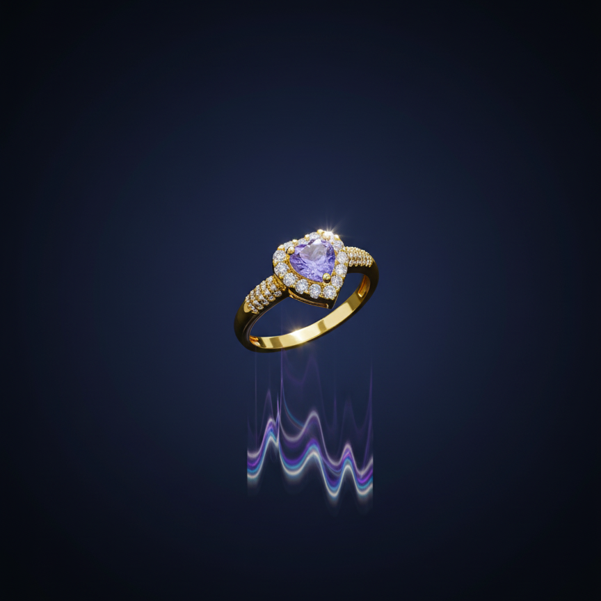 Amora Heart Halo Ring