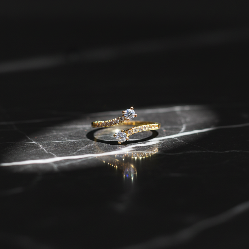 Eterna Twin Spark Wrap Ring