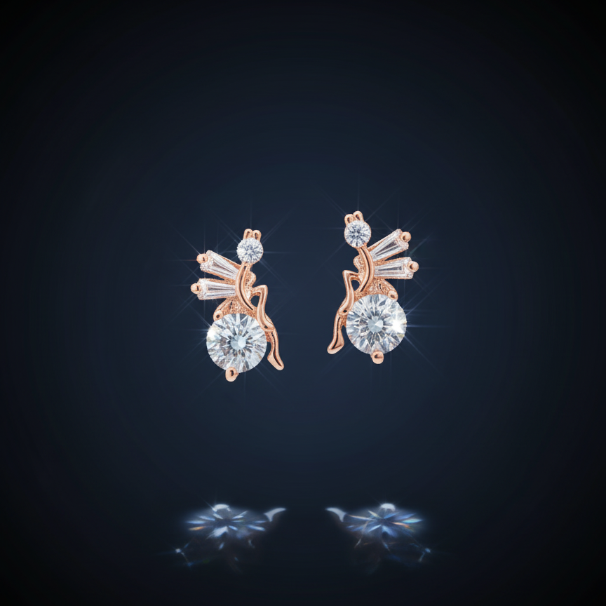 Rose Gold Radiance Drop Earrings