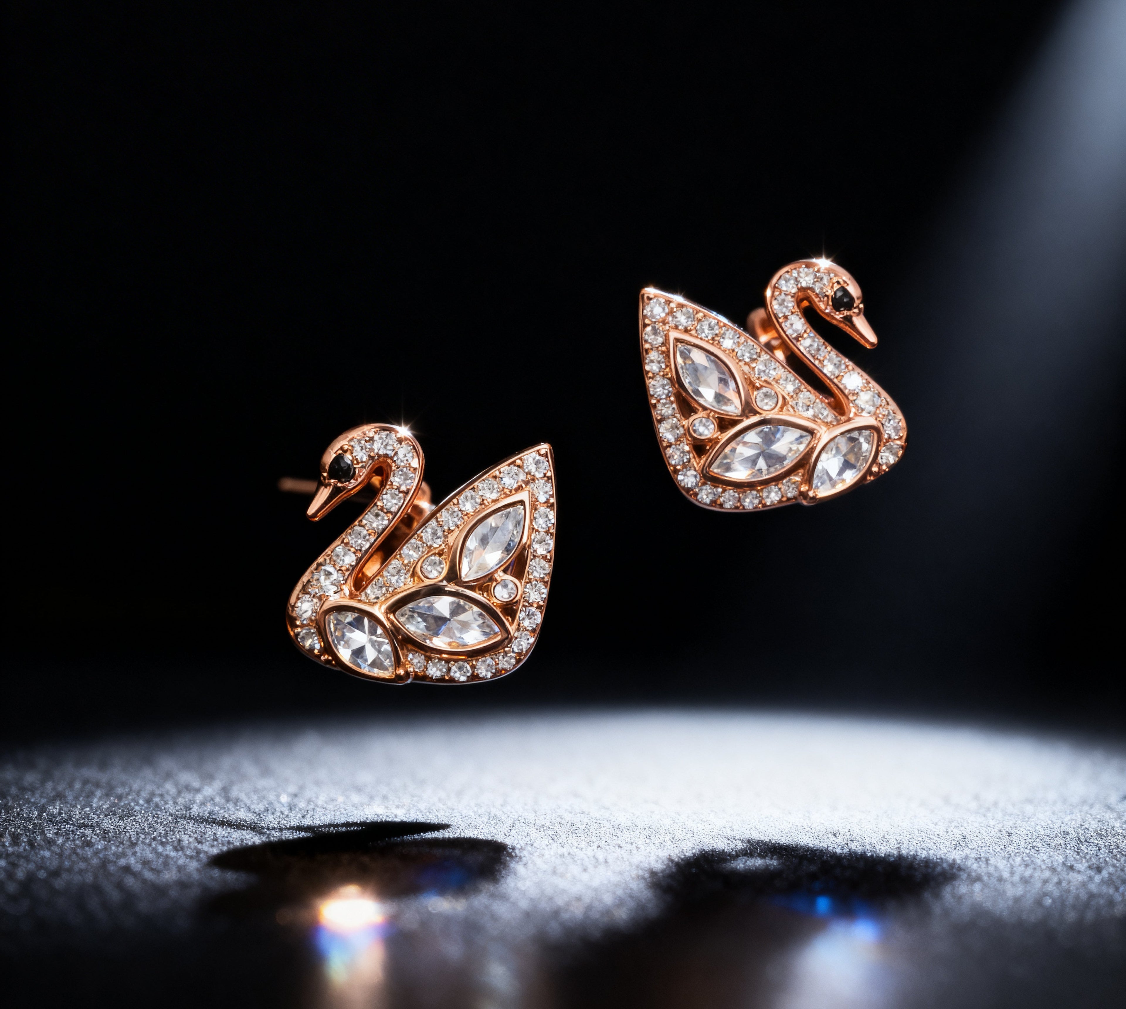 Swan Elegance Stud Earrings