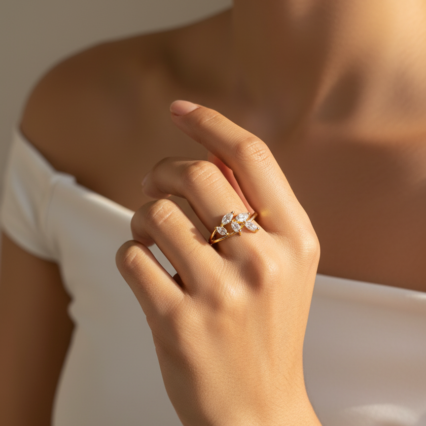 Aurora Vine Spark Ring